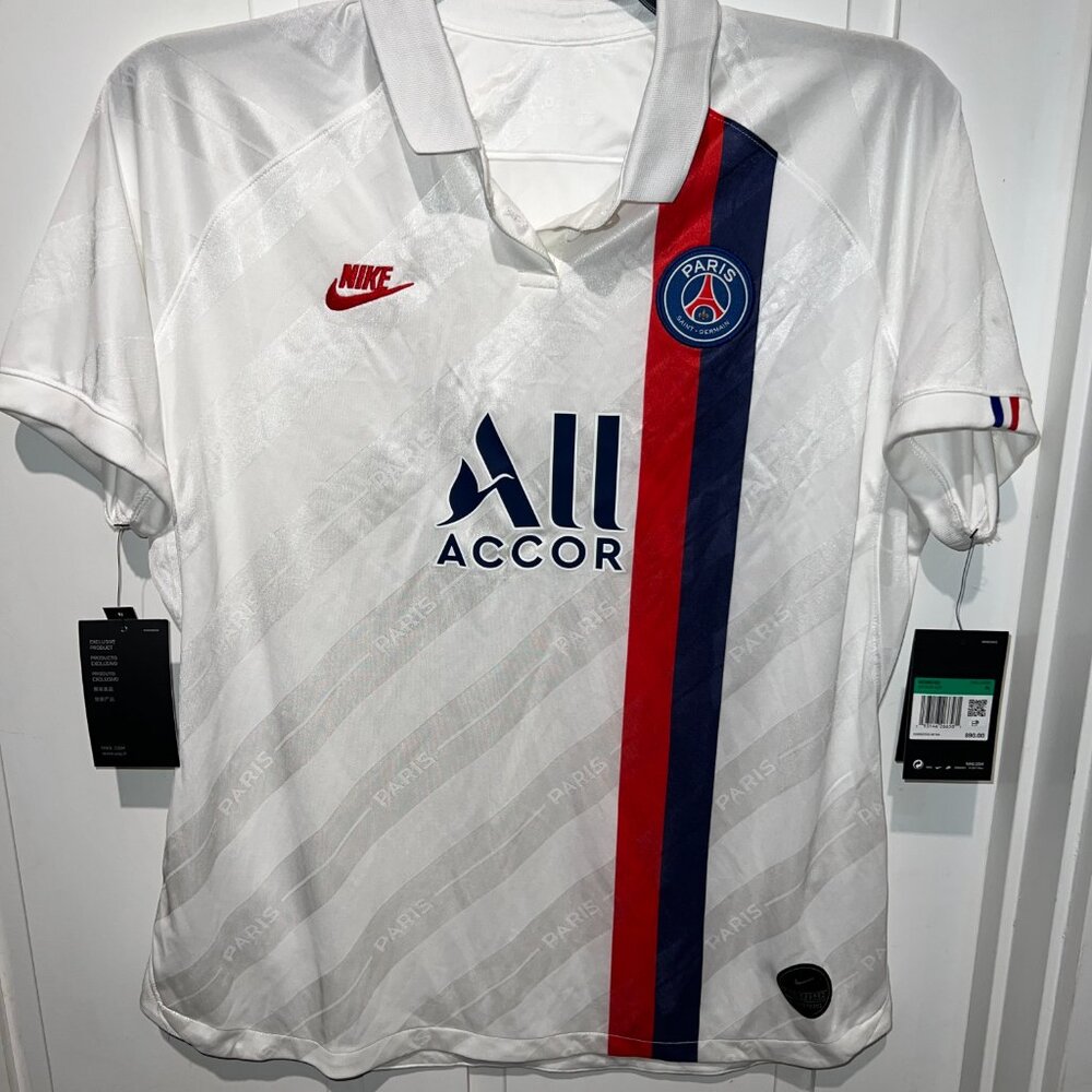 Women's Nike Paris Saint-Germain Authentic Accor Jersey PSG 19/20 White XL NWT